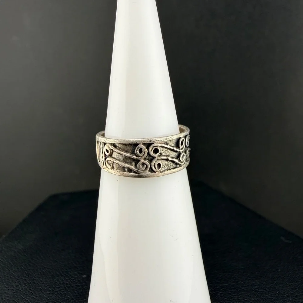 Vintage Signed Sterling Silver Toe Ring Size 2 Pinky